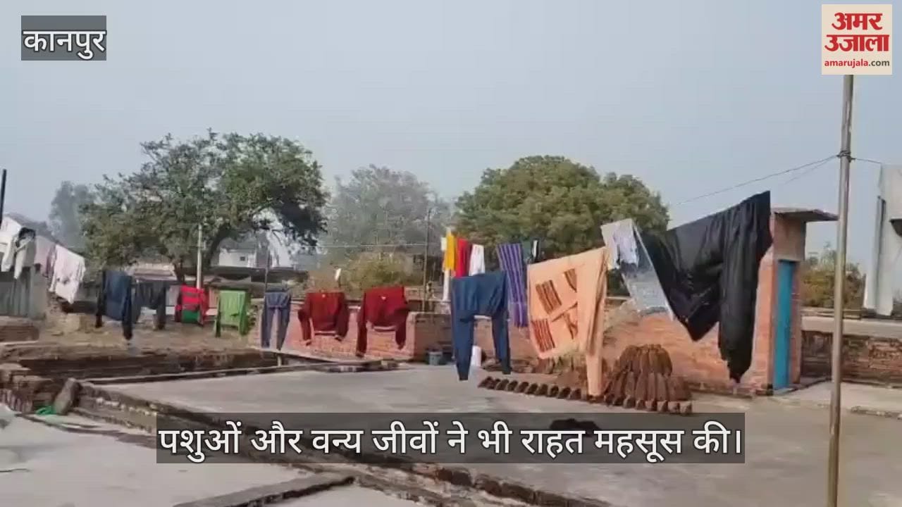 कानपुर: धूप निकलने से मिली राहत, छतों में कपड़े ही कपड़े दिखे