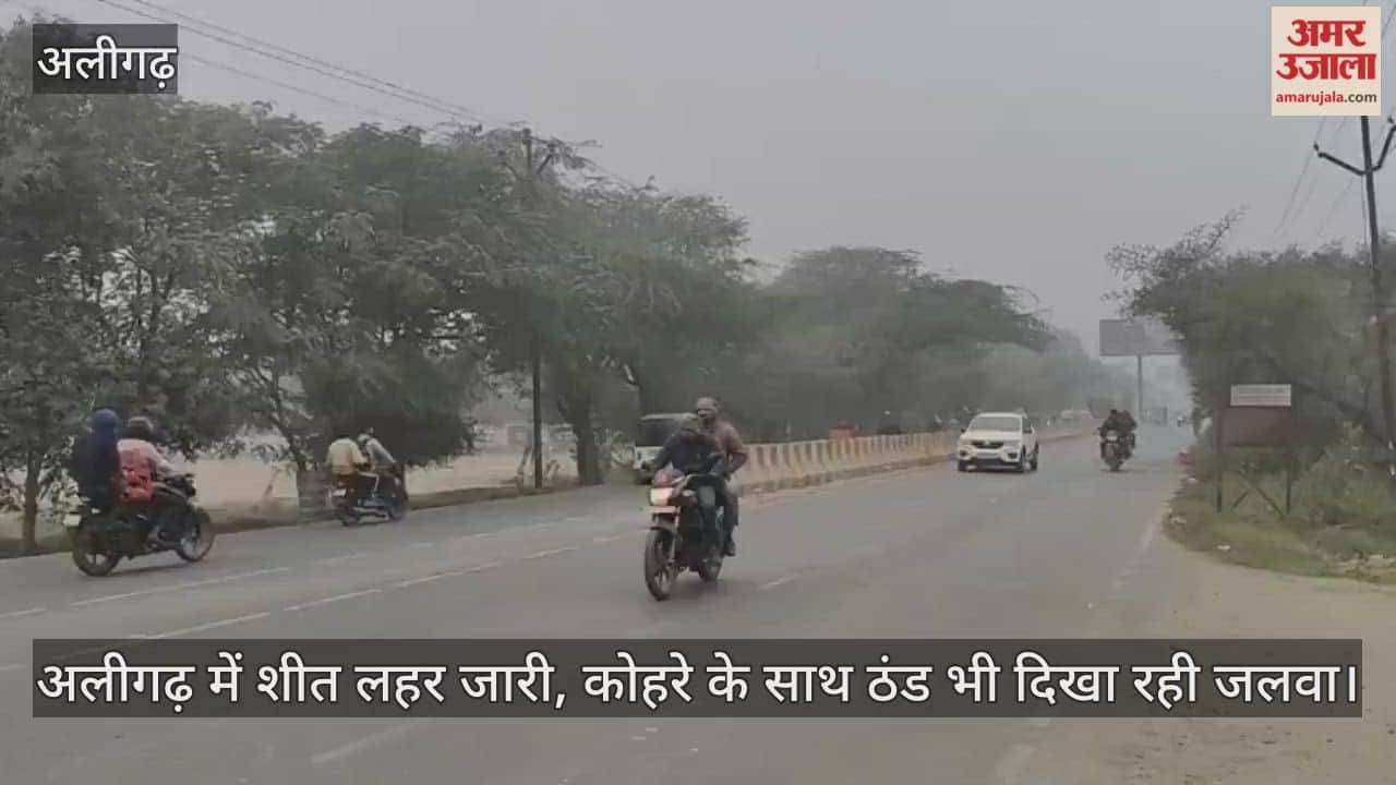 अलीगढ़ में शीत लहर जारी, कोहरे के साथ ठंड भी दिखा रही जलवा