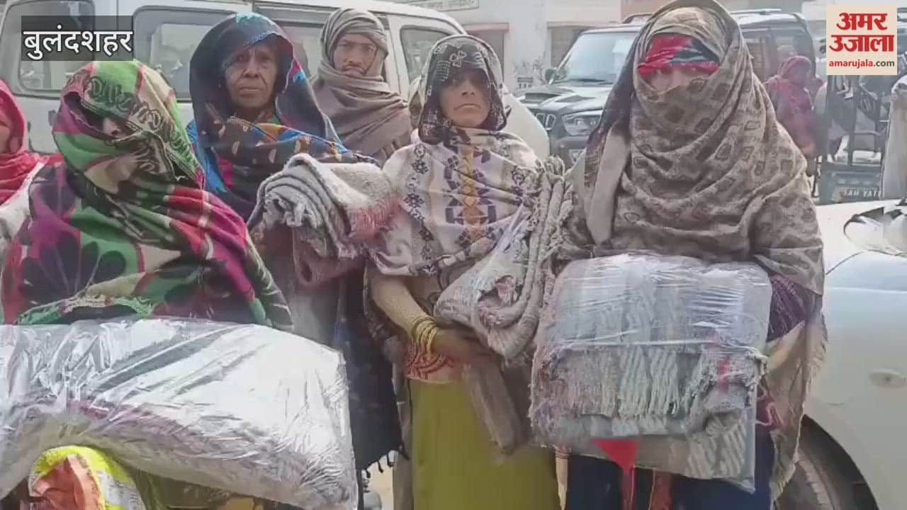 Blankets were distributed to poor and helpless women and men in Bulandshahr to protect them from the cold weather.