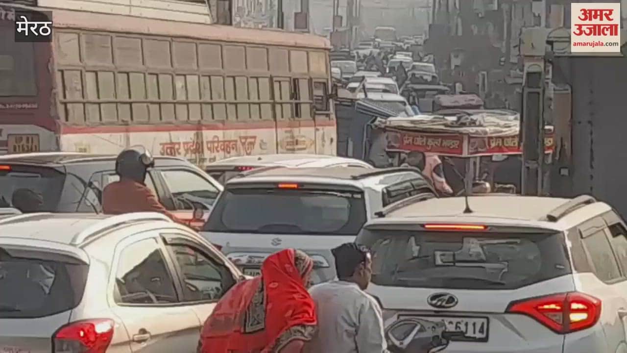 Meerut: Heavy Traffic Jam at Begum Pul Crossing, Vehicles from Zero Mile and Begum Bagh Stuck