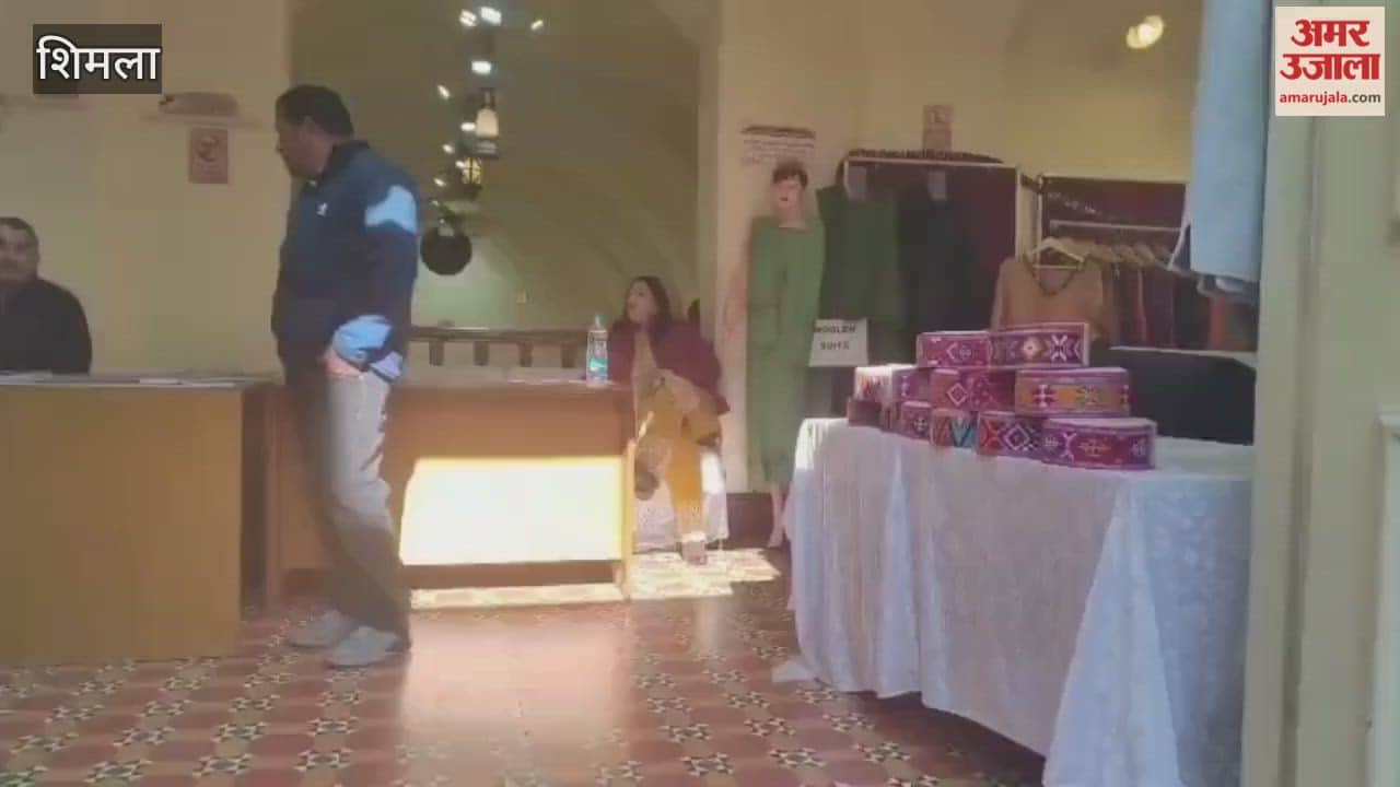 Shimla A large crowd gathered at the handloom exhibition at Gaiety Theatre