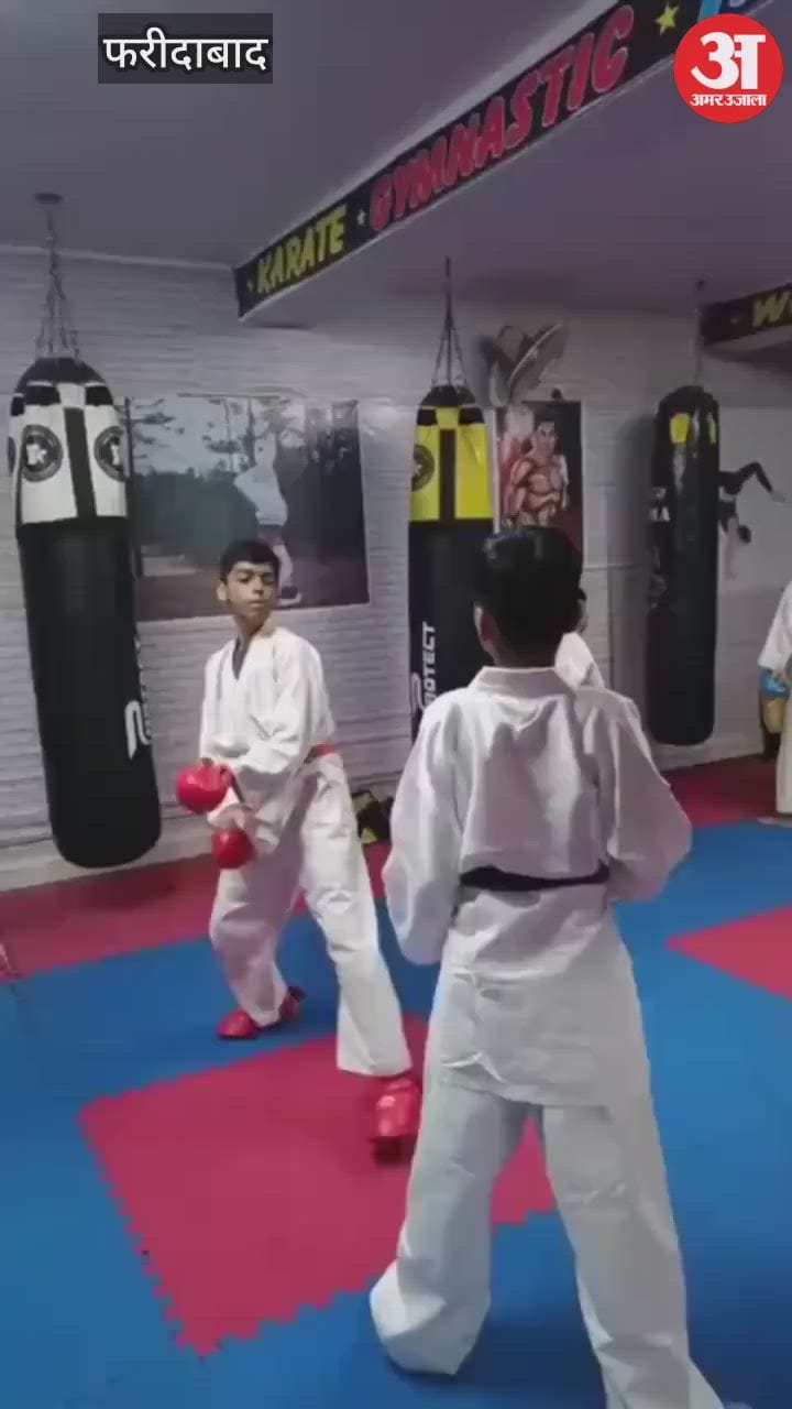 Faridabad: फरीदाबाद के युवा कराटे खिलाड़ी आगामी टूर्नामेंट की तैयारी में जुटे, अभ्यास में पसीना बहा रहे