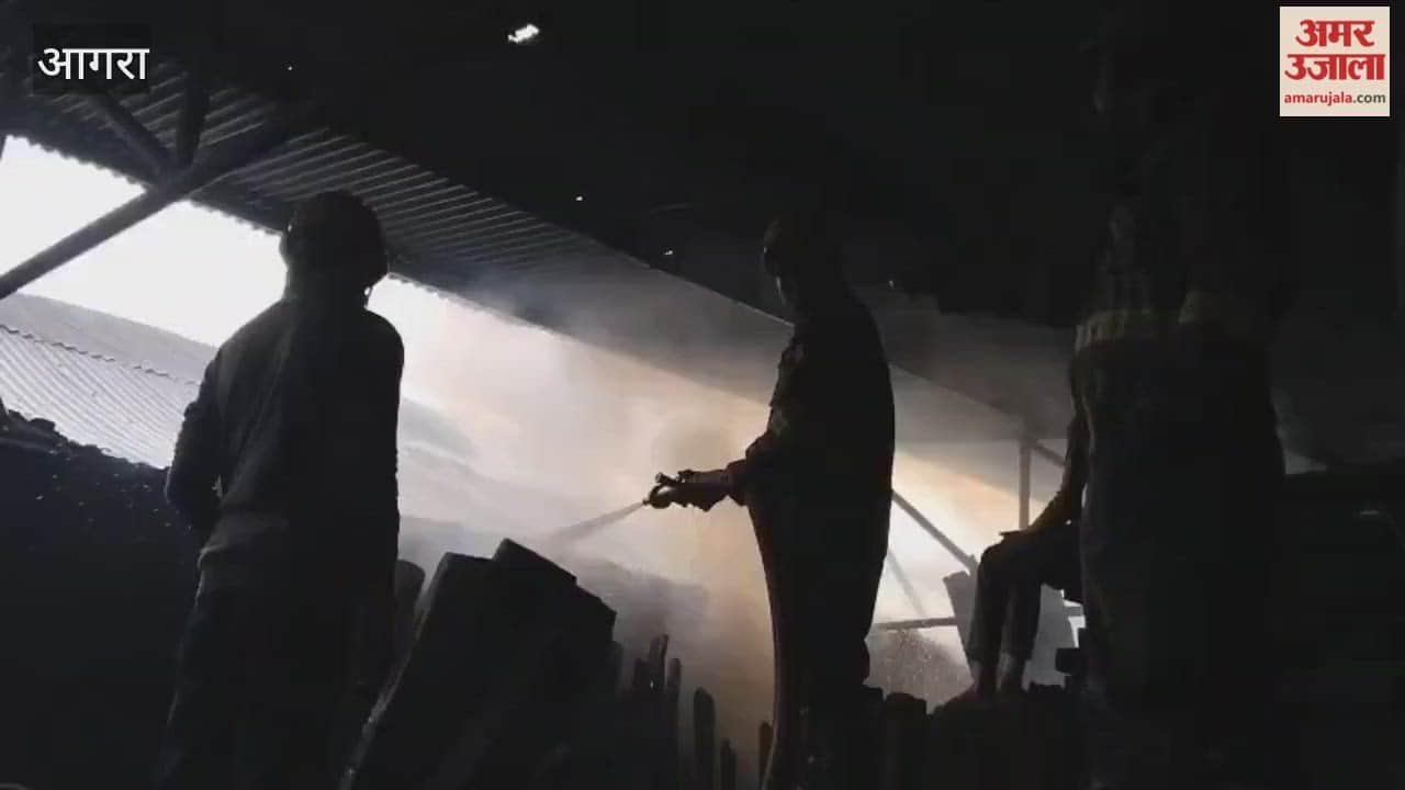 massive fire broke out in a plywood warehouse