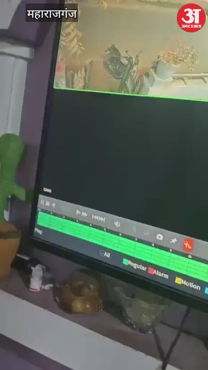 दरवाजे के सामने खड़ी मोटरसाइकिल चोरी, घटना सीसीटीवी में कैद