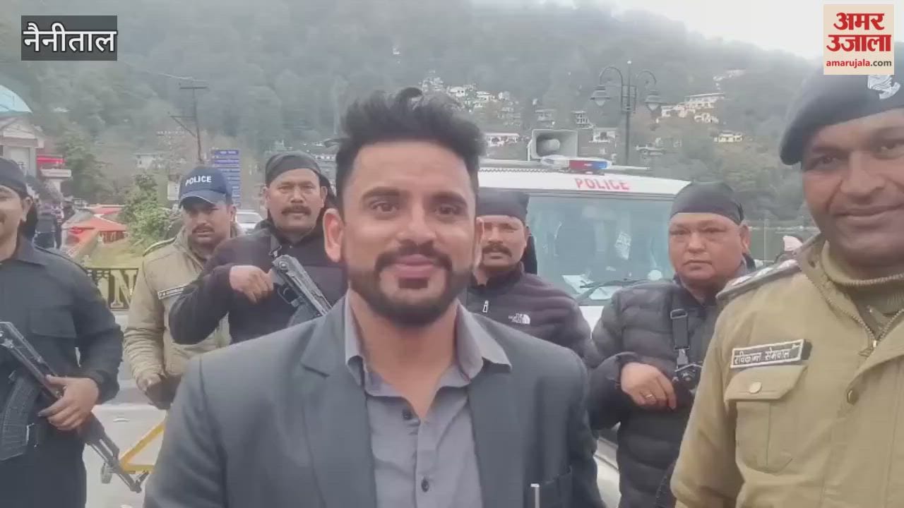 Police presence in Nainital on New Year's Eve, with over 500 police personnel deployed
