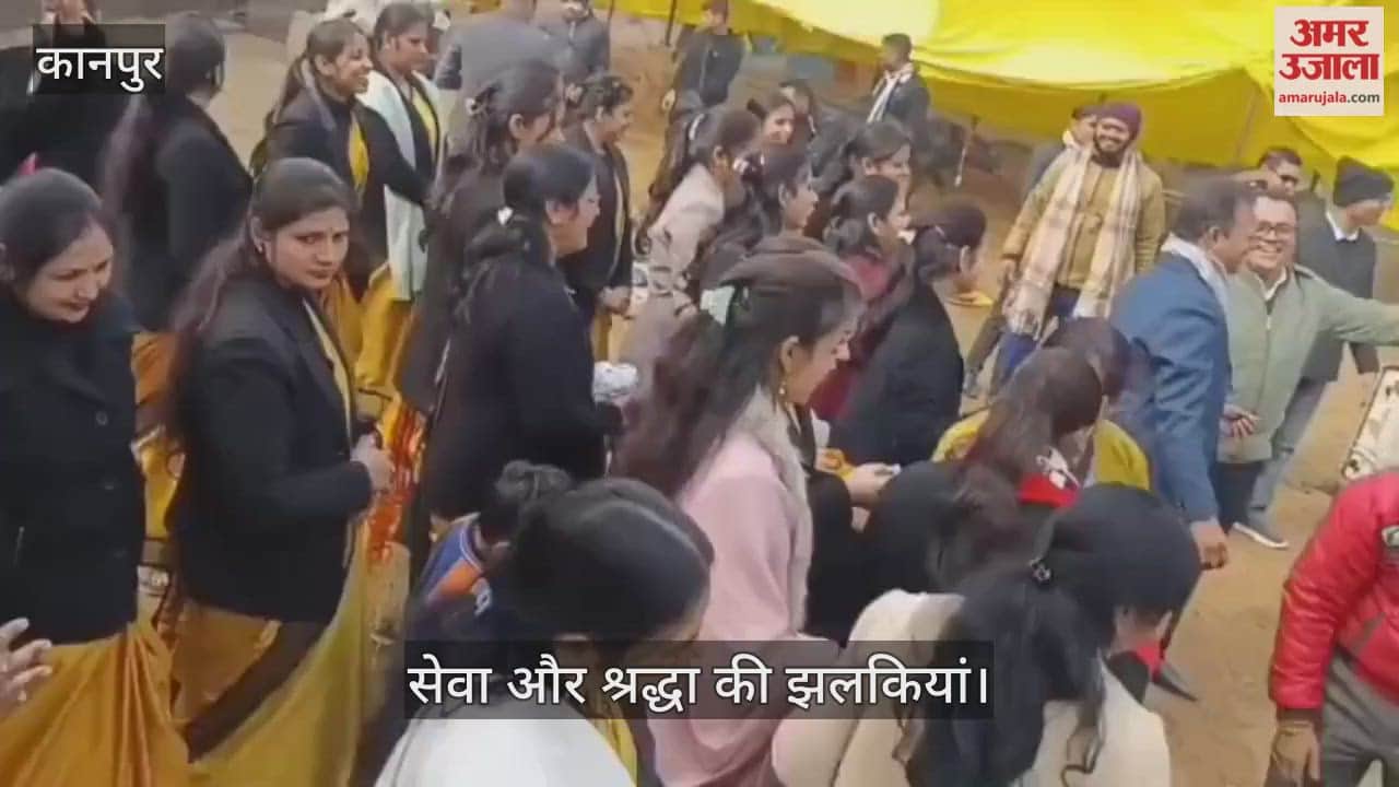 कानपुर: कान्हा गौशाला में उमड़ी श्रद्धालुओं की भीड़, गौ-पूजन और भोग के साथ मनाया नया साल
