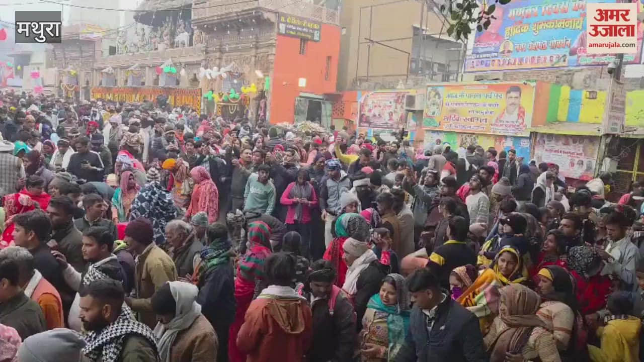 Devotees Begin New Year by Bowing at the Feet of Giriraj Maharaj