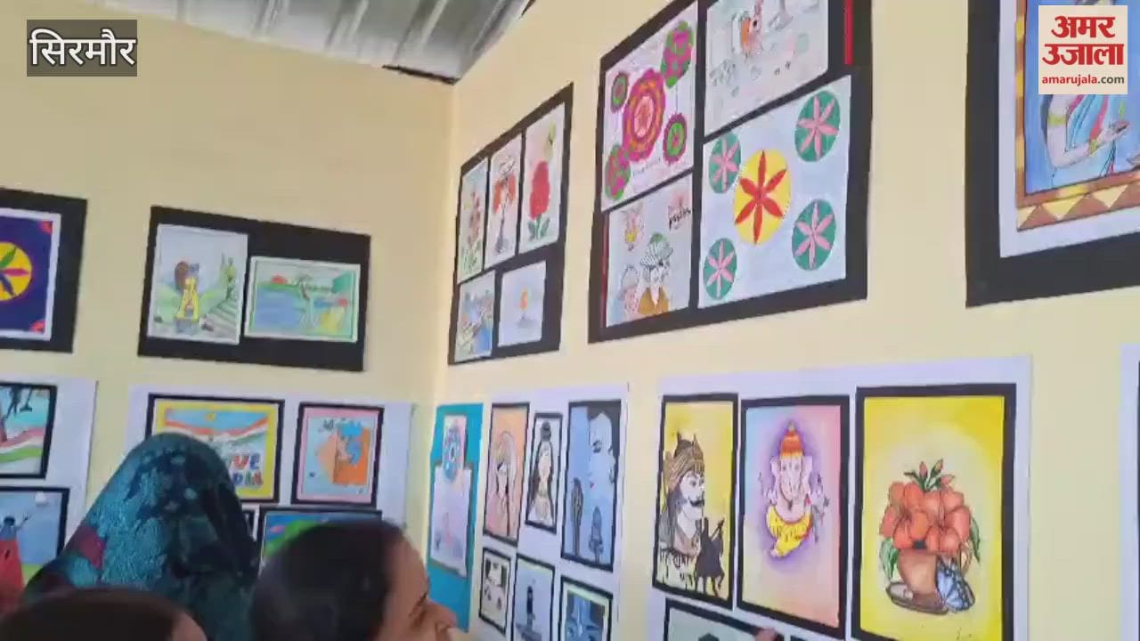 Sirmour 140 paintings created by students from classes six to ten were displayed