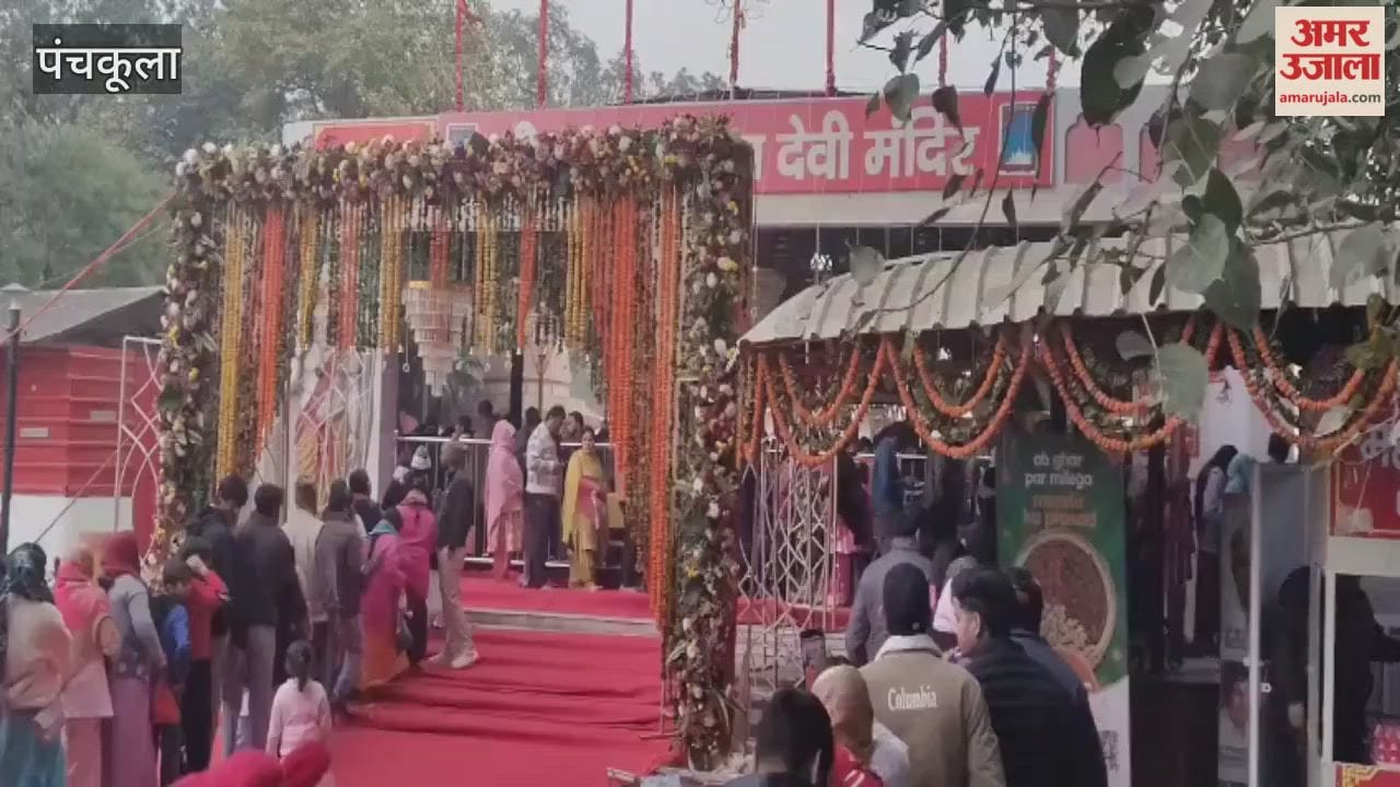 Devotees thronged the Mata Mansa Devi temple on New Year's Day.