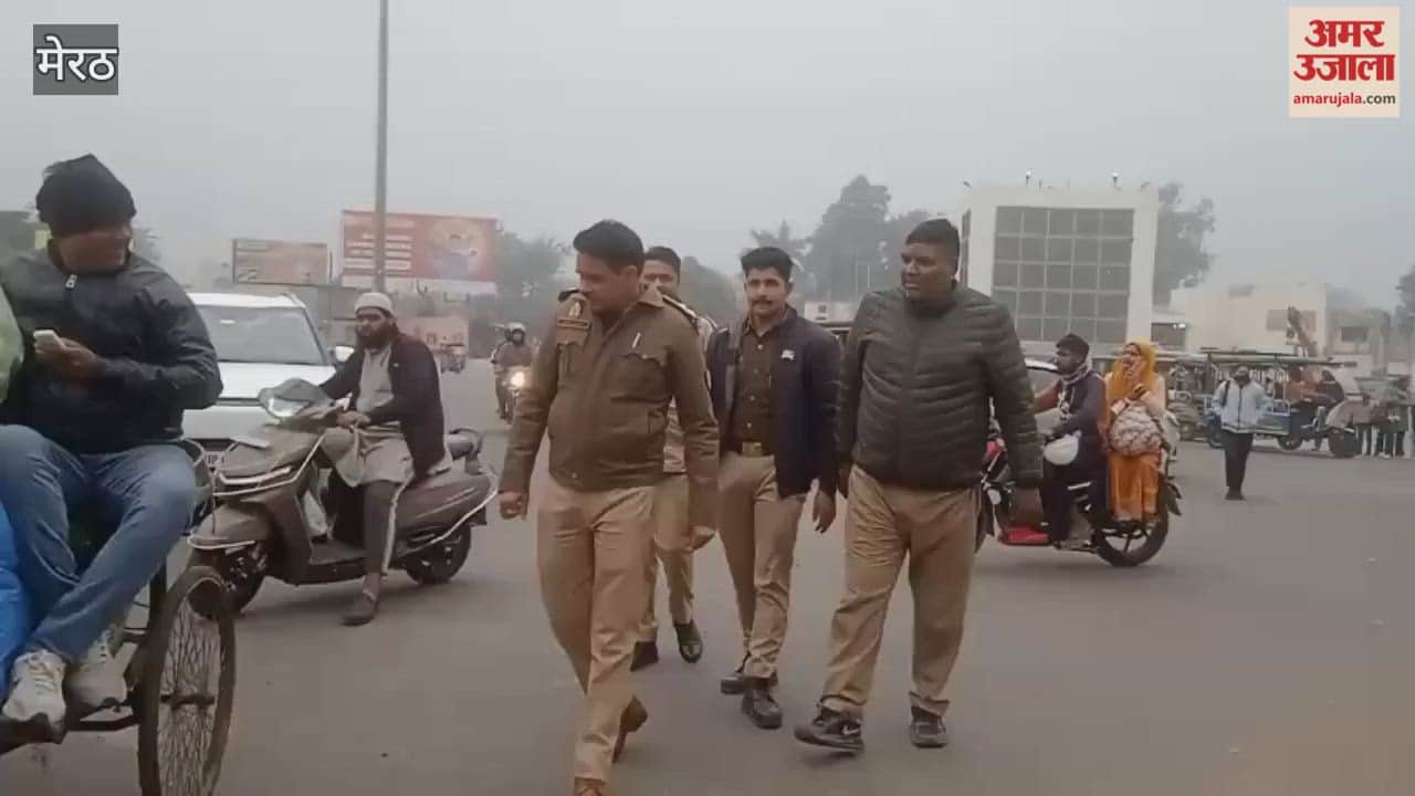 People exchanged New Year's greetings, and police were visible on the streets.