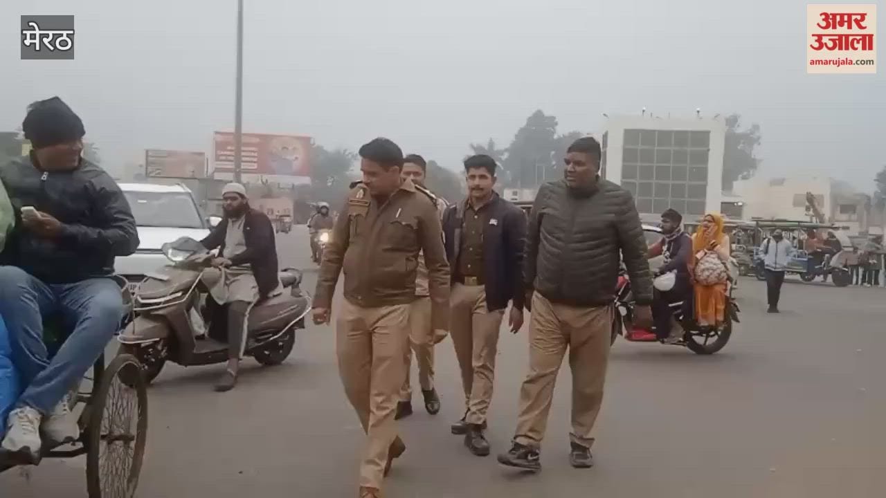 People exchanged New Year's greetings, and police were visible on the streets.