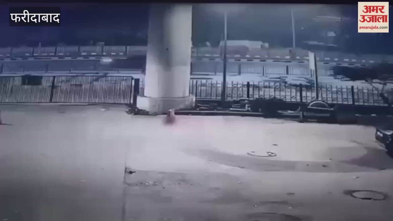 A driver died in Faridabad after his car overturned; the incident was captured on CCTV