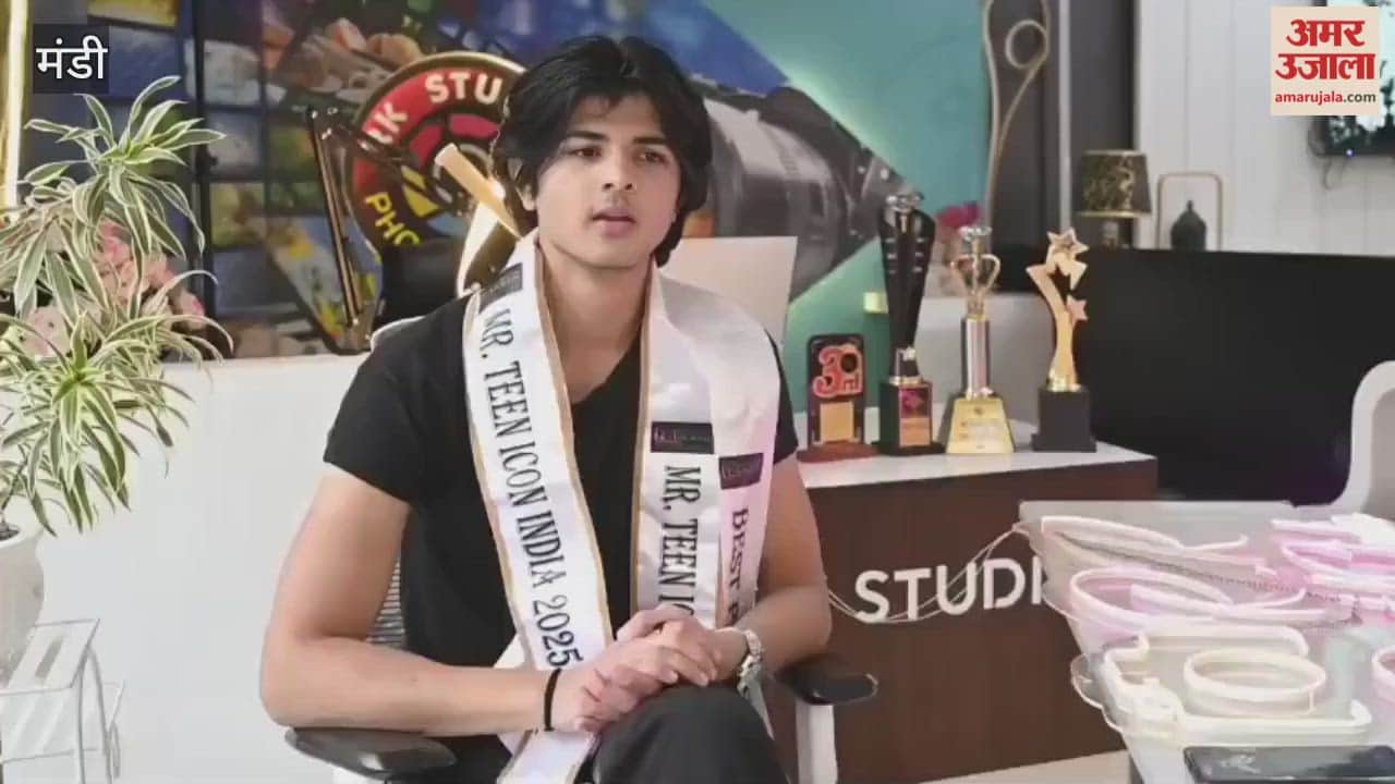 Mandi Aryan from Sundernagar becomes Mr. Teen Icon India 2025 winning the title in Noida Film City