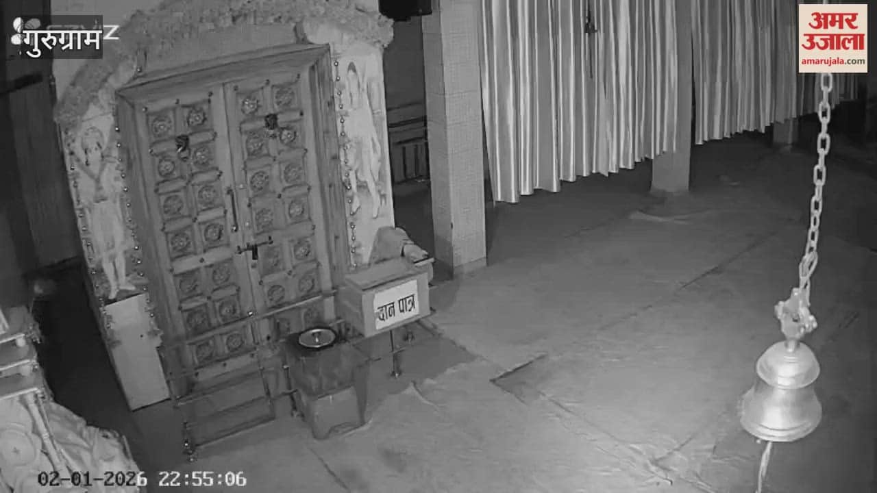 Video viral young man broke into donation box at Durga Mata temple and stole cash