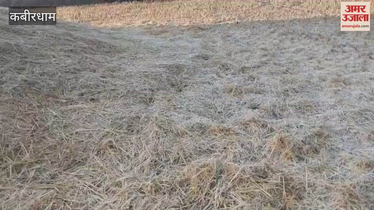 Dewdrops have frozen in Kukdur, Kabiradham district