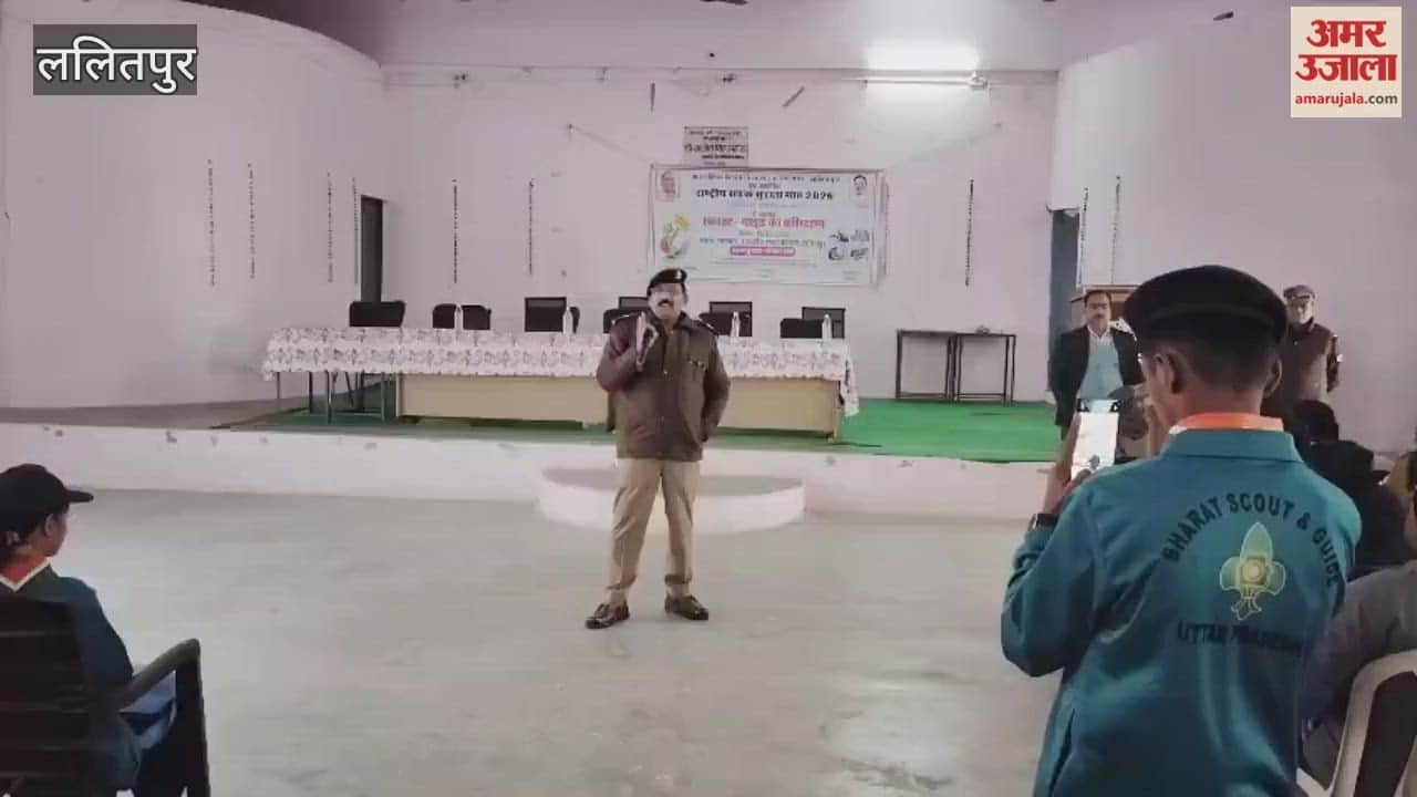 ASP in Lalitpur taught traffic rules to students.