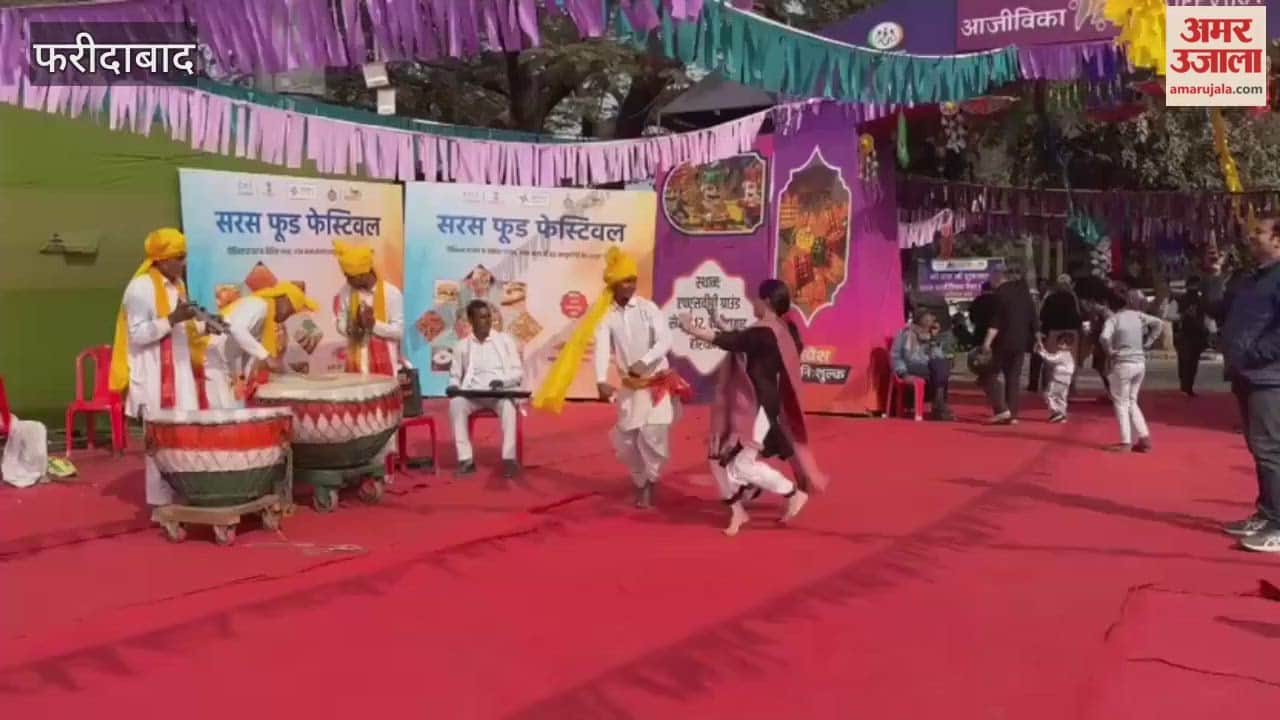 Crowd of people gathered in Faridabad Saras Fair