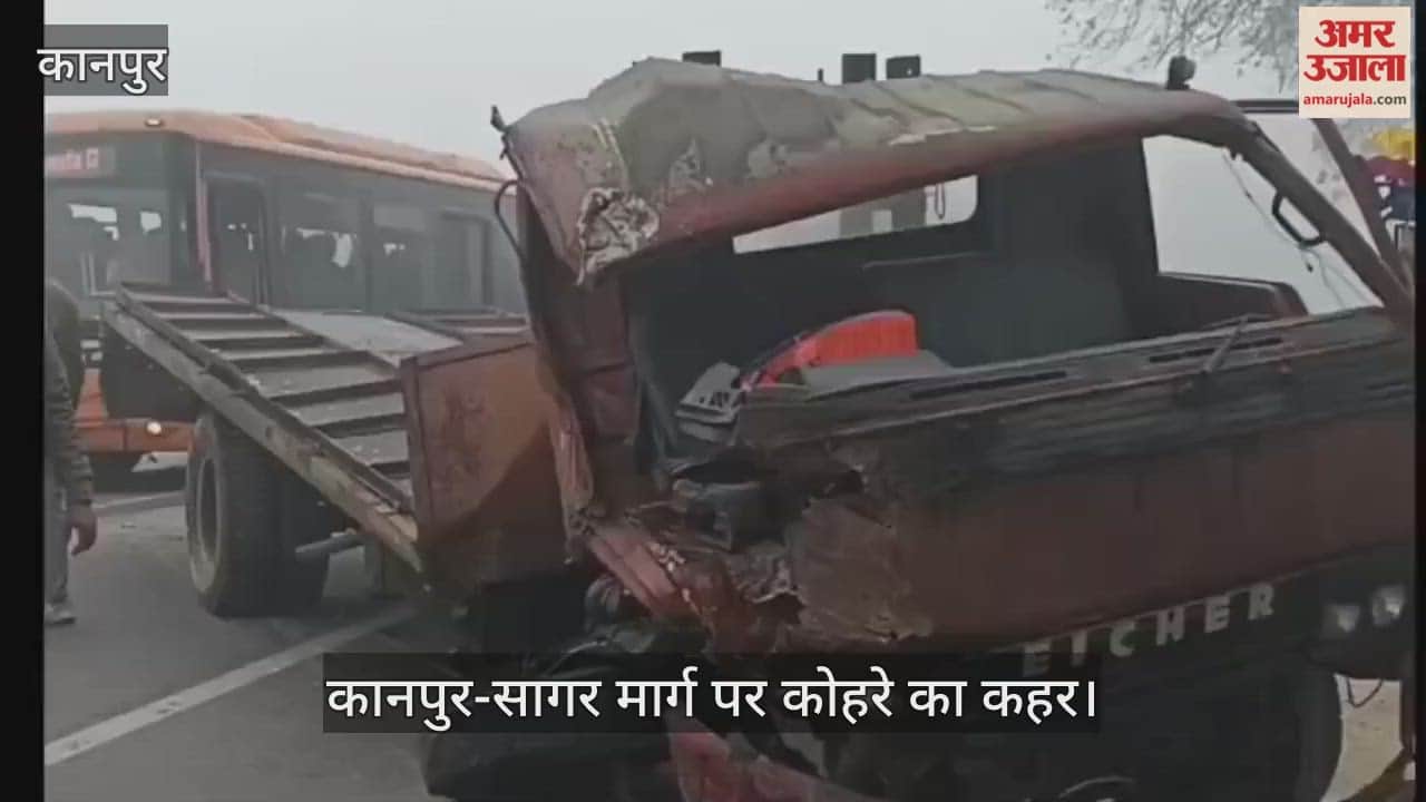 कानपुर: बरनाव मोड़ पर ट्रक और डीसीएम की भिड़ंत…चालक की मौत