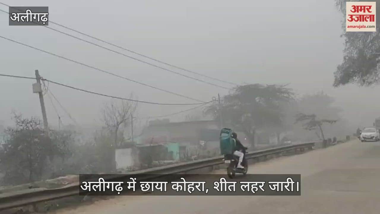 अलीगढ़ में छाया कोहरा, शीत लहर जारी