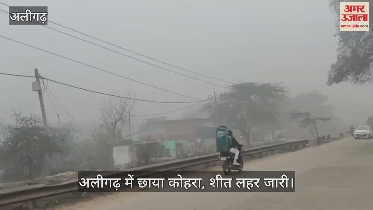 अलीगढ़ में छाया कोहरा, शीत लहर जारी