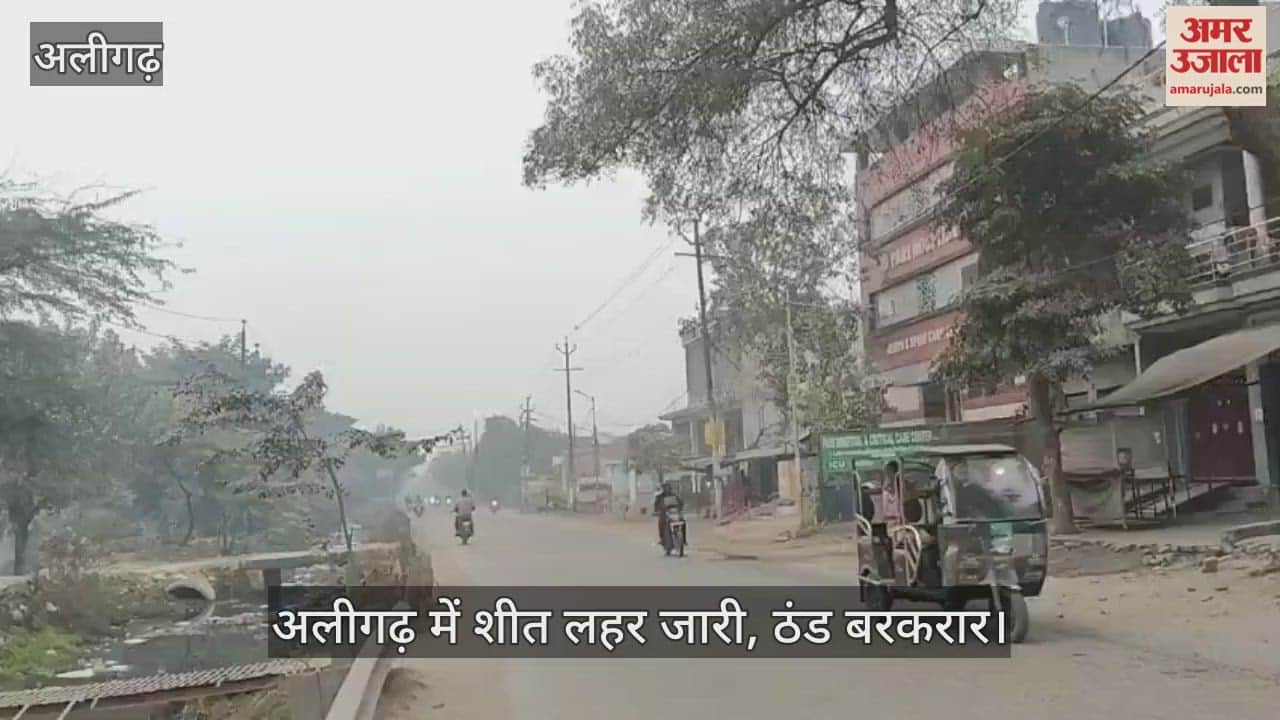 अलीगढ़ में शीत लहर जारी, ठंड बरकरार