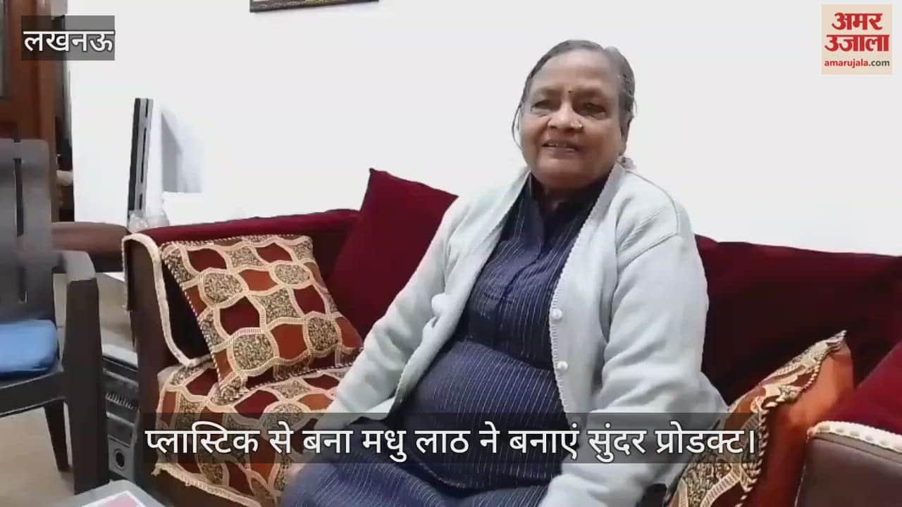 VIDEO: सिंगल यूज प्लास्टिक को लेकर लोगों को जागरूक कर रही मधु लाठ, बना रहीं सुंदर प्रोडक्ट, राजभवन में भी लगी प्रदर्शनी