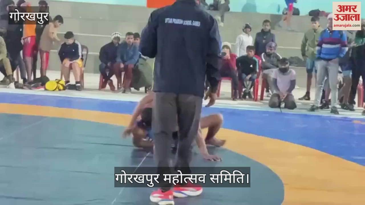 Players participated in the wrestling competition