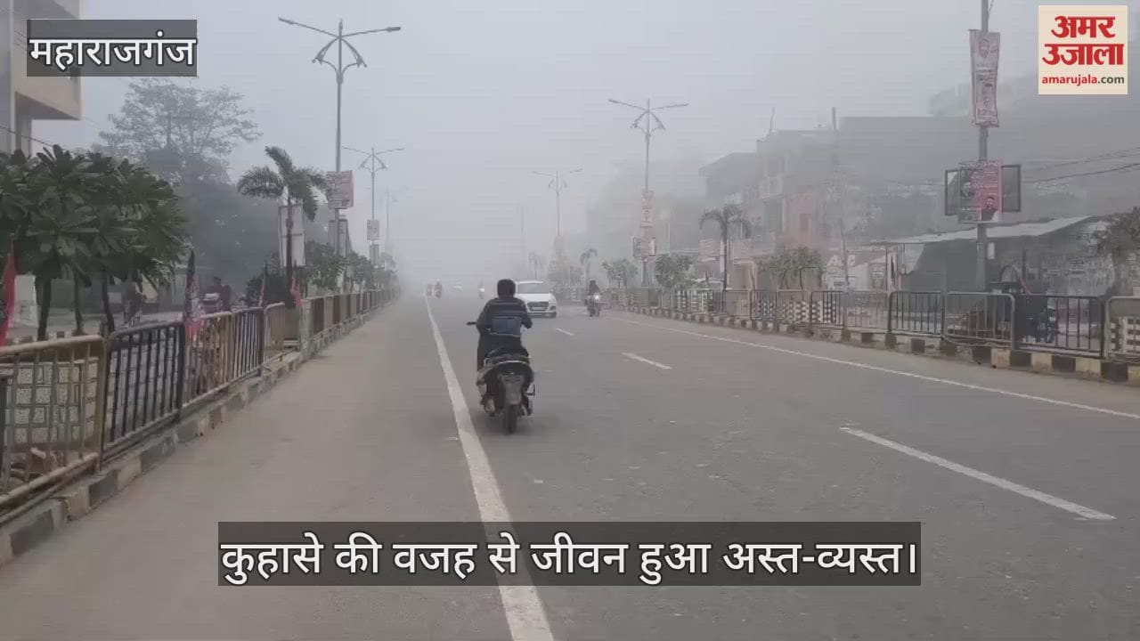 Dense fog blankets the city, making commuting difficult.