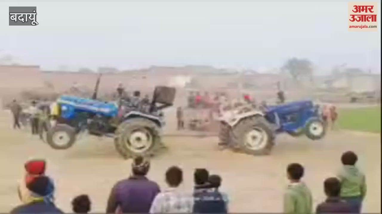 men performed stunts with a tractor, putting their lives at risk in budaun