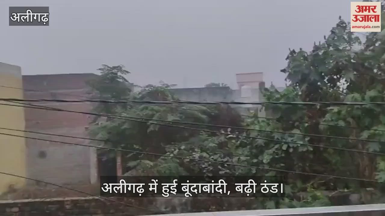 अलीगढ़ में हुई बूंदाबांदी, बढ़ी ठंड