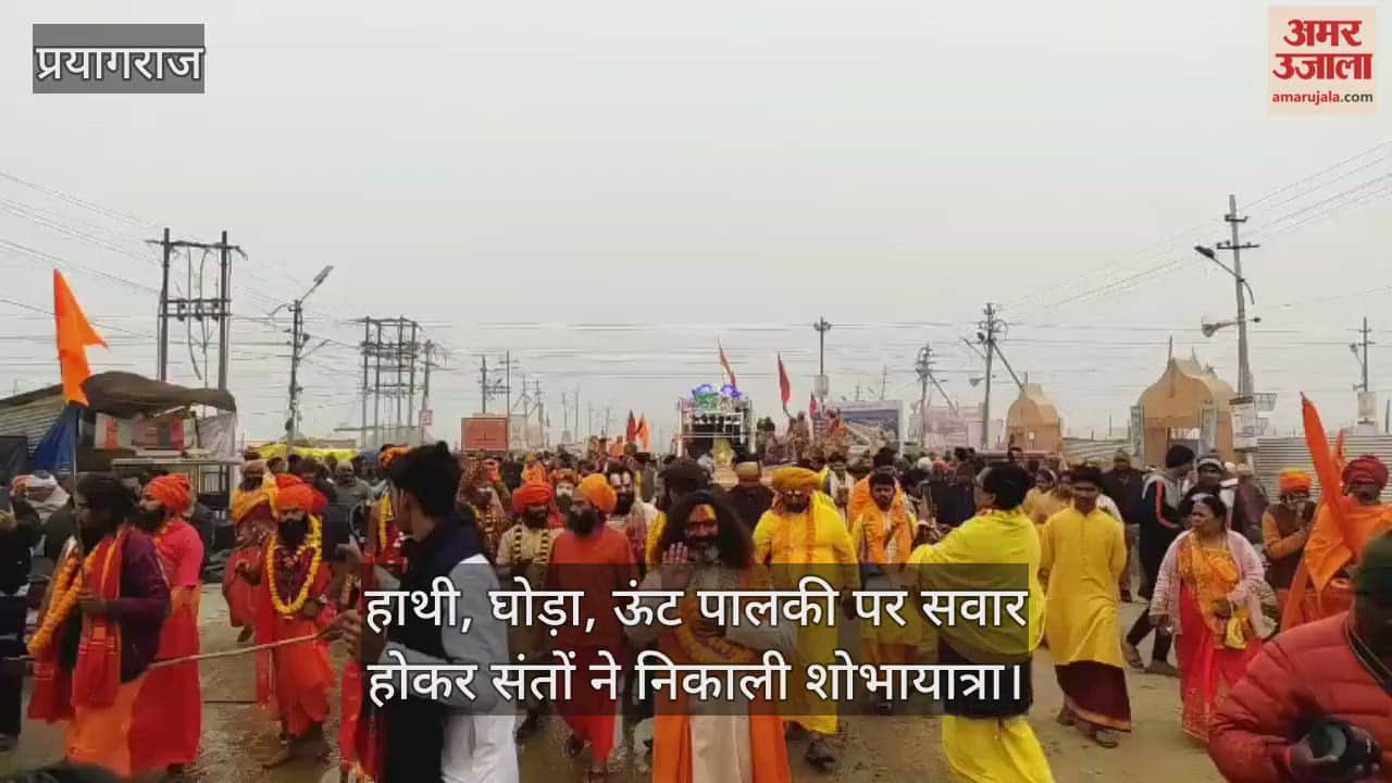 Magh Mela: Saints take out procession on elephants, horses, camels and palanquins