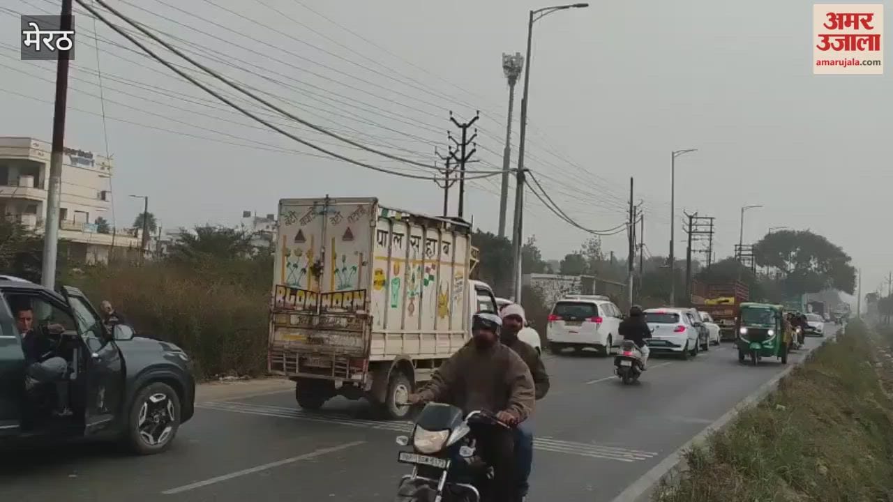 Meerut: five km long jam on Bijli Bamba bypass, vehicles stranded for one and a half hour