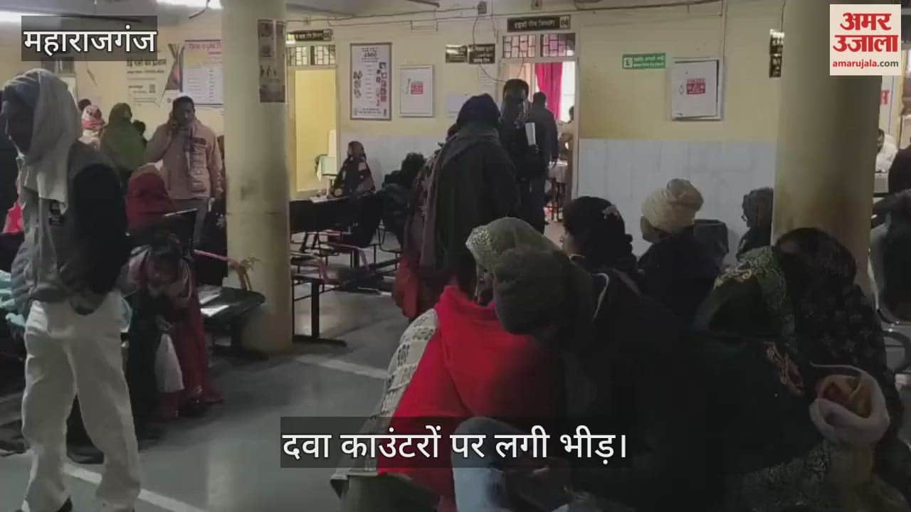 Crowd of patients in the district hospital