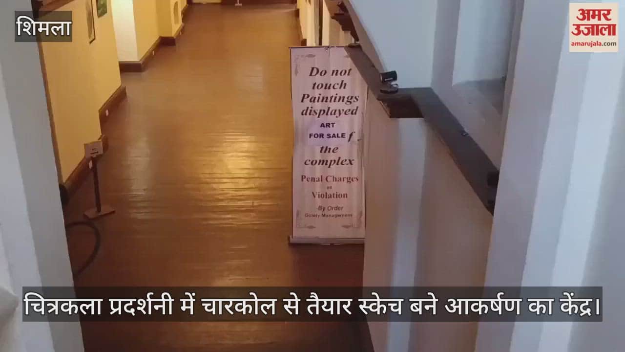 Charcoal sketches became the center of attraction at the painting exhibition.