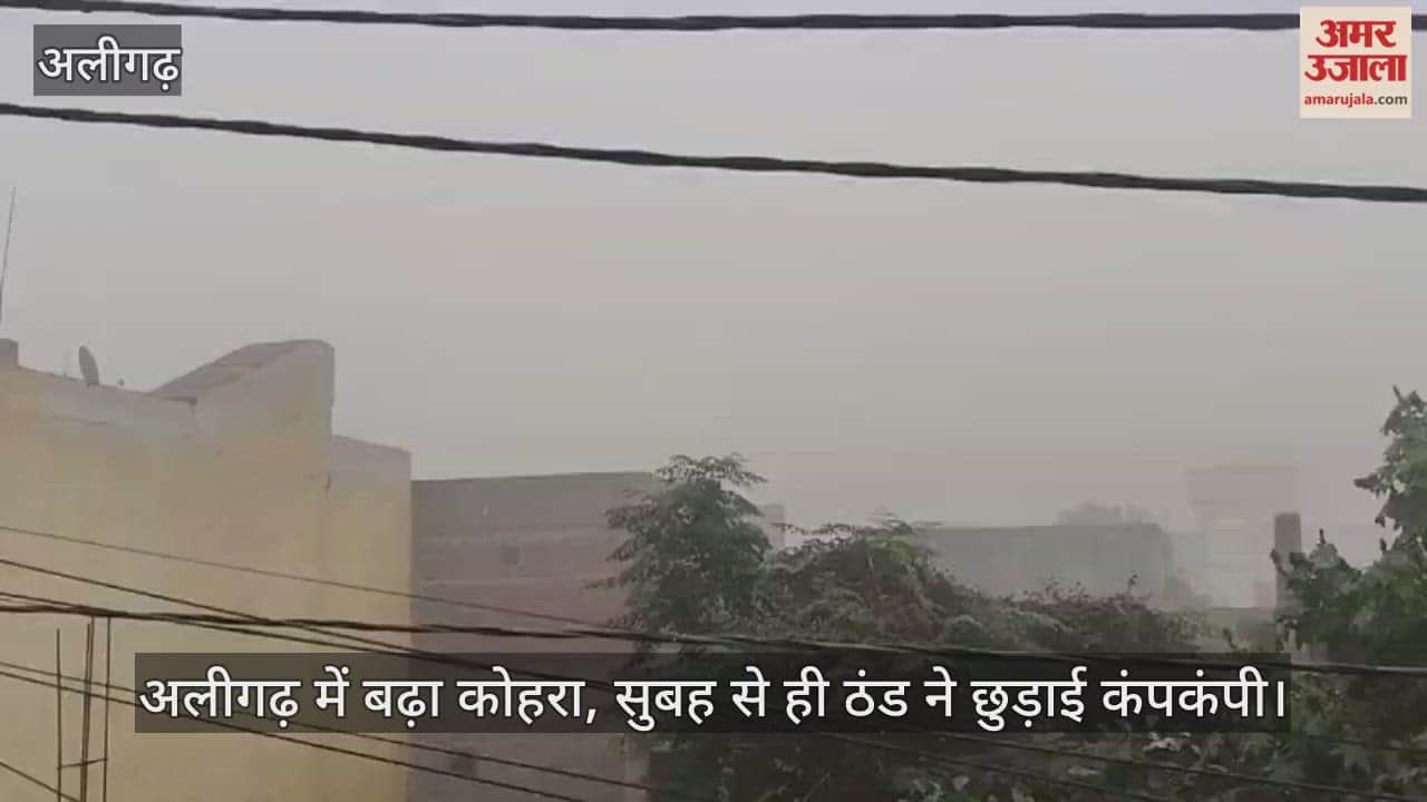 अलीगढ़ में बढ़ा कोहरा, सुबह से ही ठंड ने छुड़ाई कंपकंपी