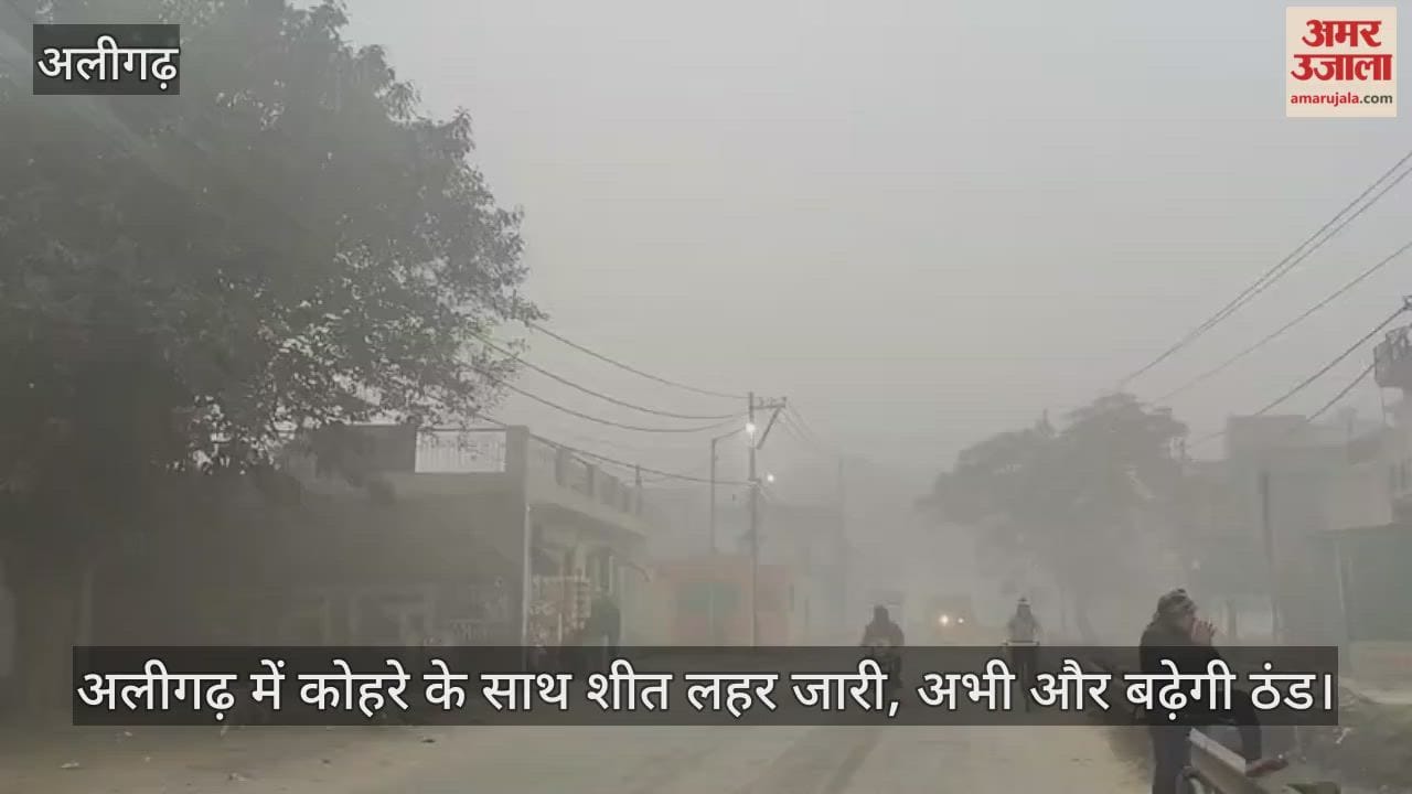 अलीगढ़ में कोहरे के साथ शीत लहर जारी, अभी और बढ़ेगी ठंड