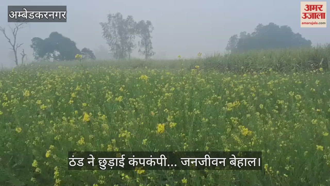 अंबेडकरनगर में ठंड ने छुड़ाई कंपकंपी, जनजीवन बेहाल