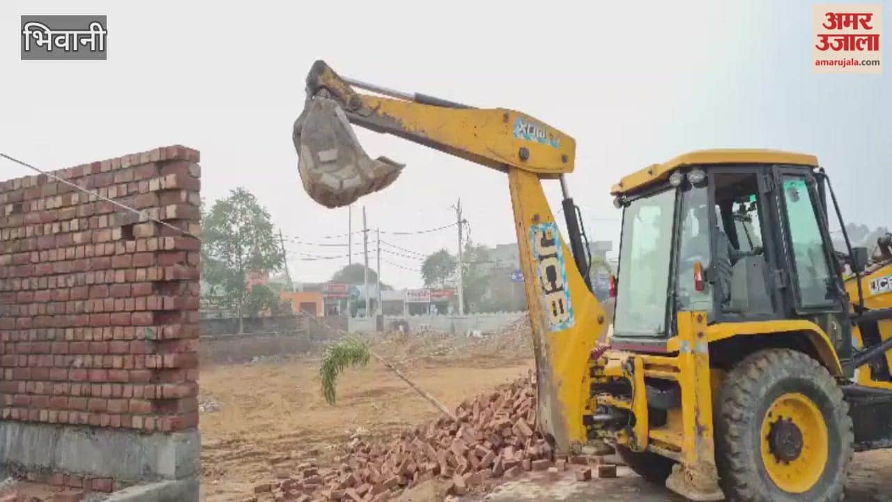 Construction demolished in an illegal eight-acre colony on the Bhiwani-Tosham road