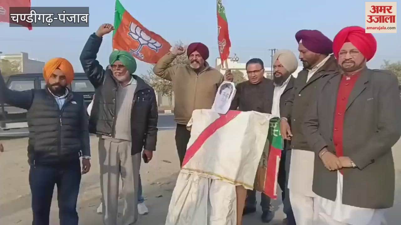 BJP workers in Moga burned an effigy of former Delhi CM Atishi