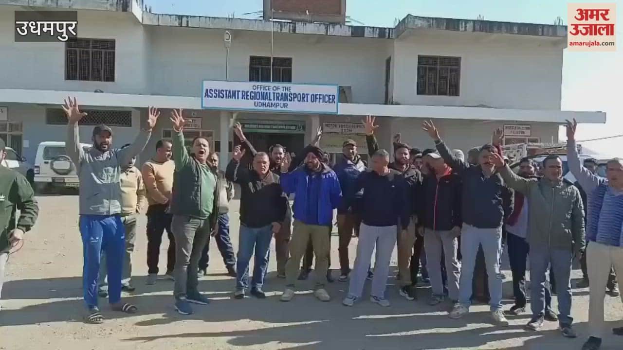 Udhampur: Transporters in Udhampur express anger, stage protest outside ARTO office over fitness fees.