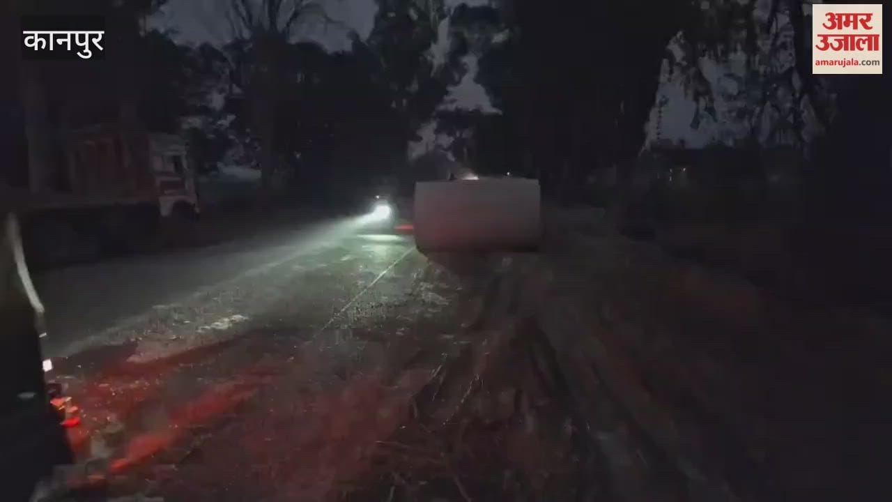 Heavy cement pipes scattered on the road are becoming death traps in the fog