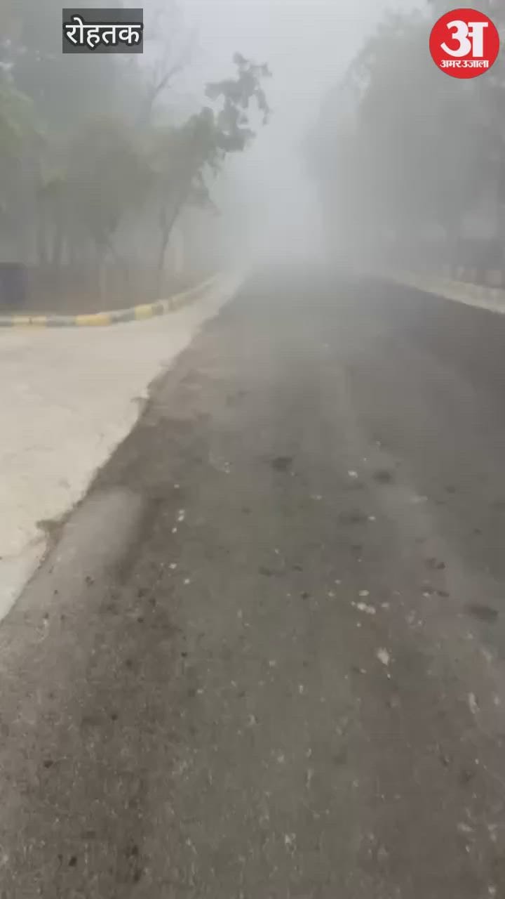रोहतक में अल सुबह छाया घना कोहरा, साढ़े दस बजे के बाद खिली धूप
