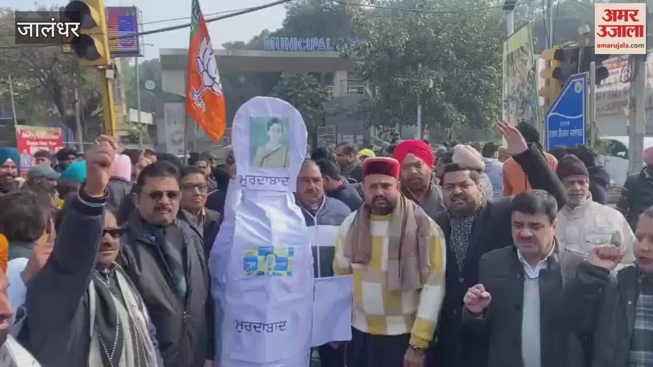 BJP furious over Atishi's statement, stages protest and burns effigy in Jalandhar.