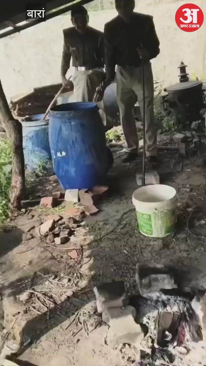 Baran News: Police and excise raid Lakshmipura, Chanchoda;destroy thousands of liters of wash and file 3 cases