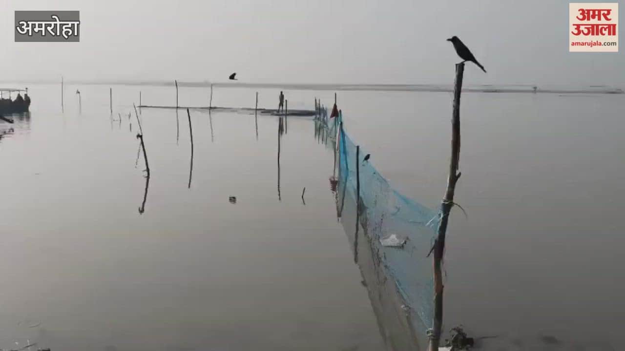 Net barricades have been installed in the Ganges river to ensure the safety of devotees