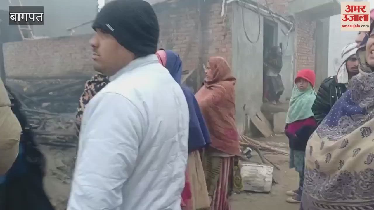 Baghpat: Massive damage caused by fire in Islamnagar Colony at Pakka Ghat, animals killed