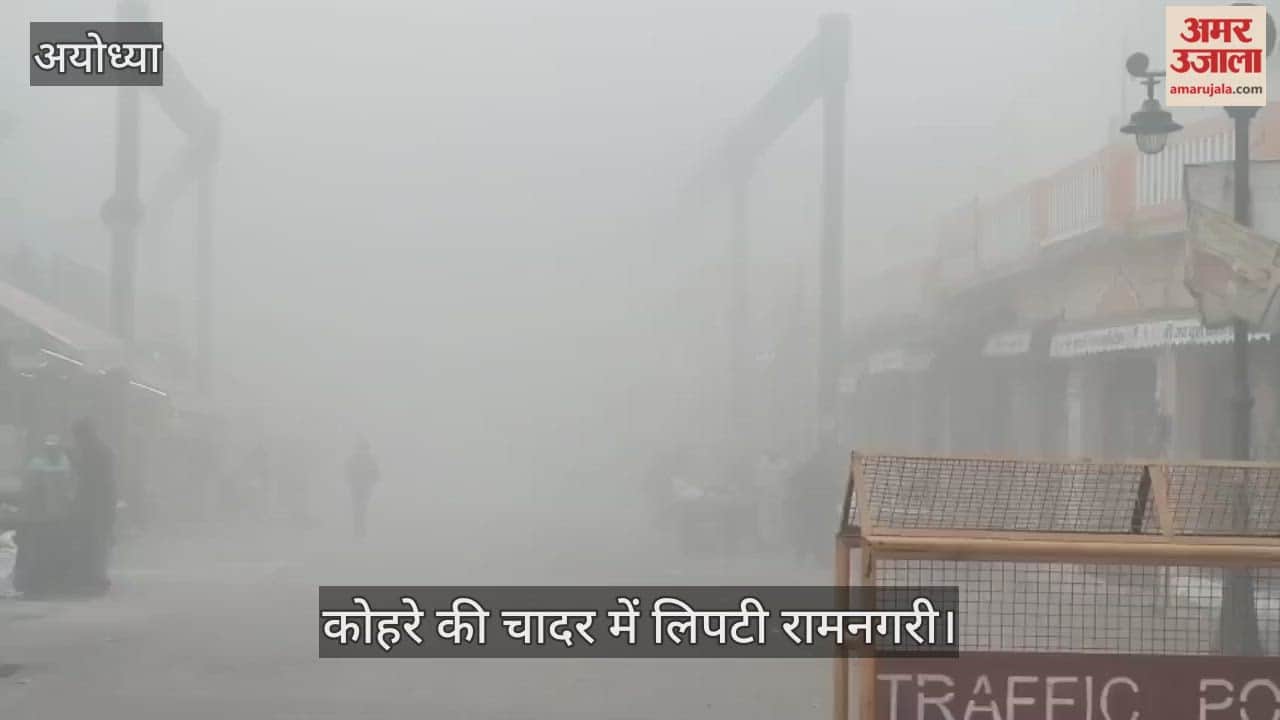 Video: राम मंदिर पर घने कोहरे का साया, भीषण ठंड में भी श्रद्धालुओं की आस्था प्रवाहमान