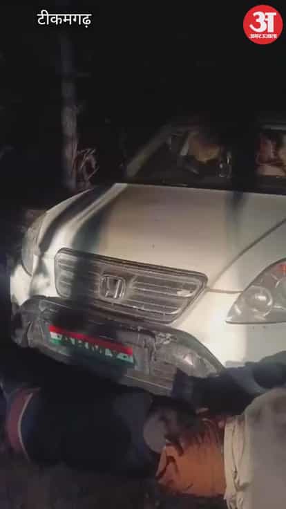 The forest department seized a car for illegally smuggling teak wood.