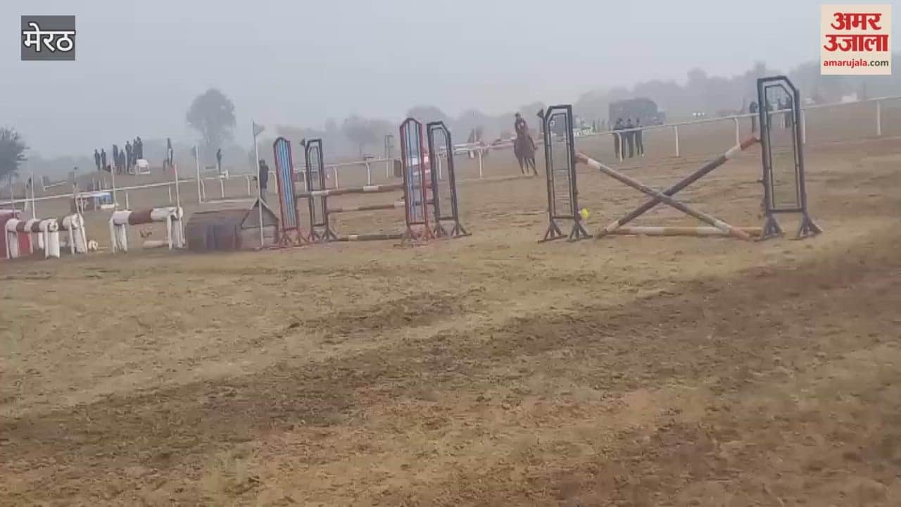 Meerut:  Horse Riders Participate in RVC Cross Country Event in Meerut