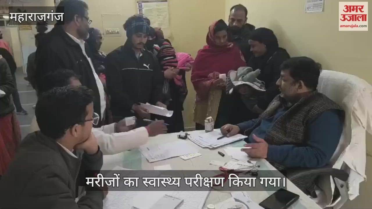 Crowd of patients in the district hospital